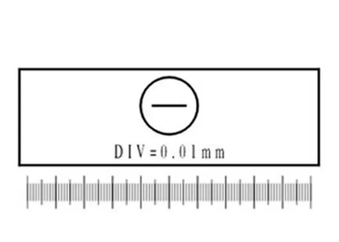 Stage Micrometer for Calibrating Slide Piece Graticules