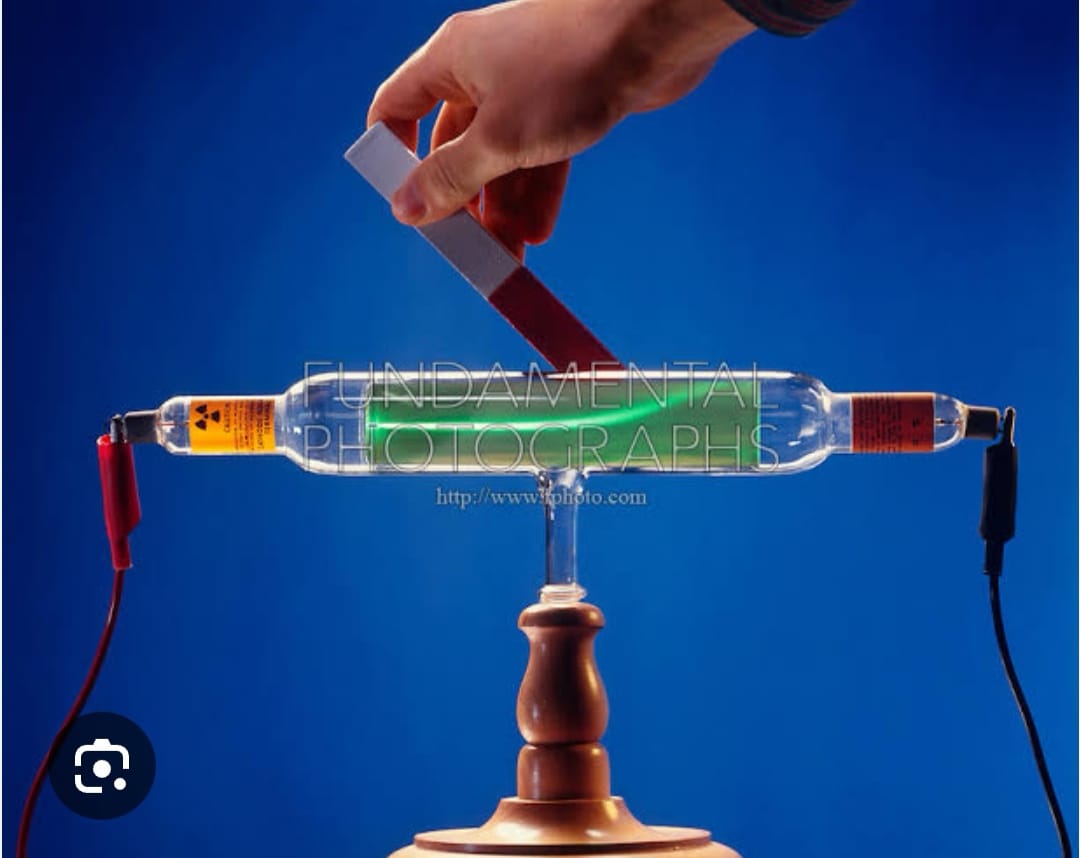 Vacum Tube Showing Deflaction By Magnet of Spectrum Ray